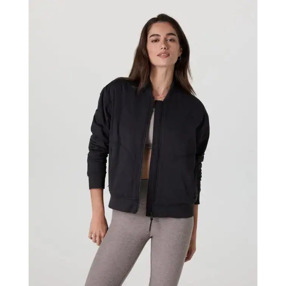 Vuori Halo Basin Bomber Jacket Black DreamKnit‎ Insulated Women's L